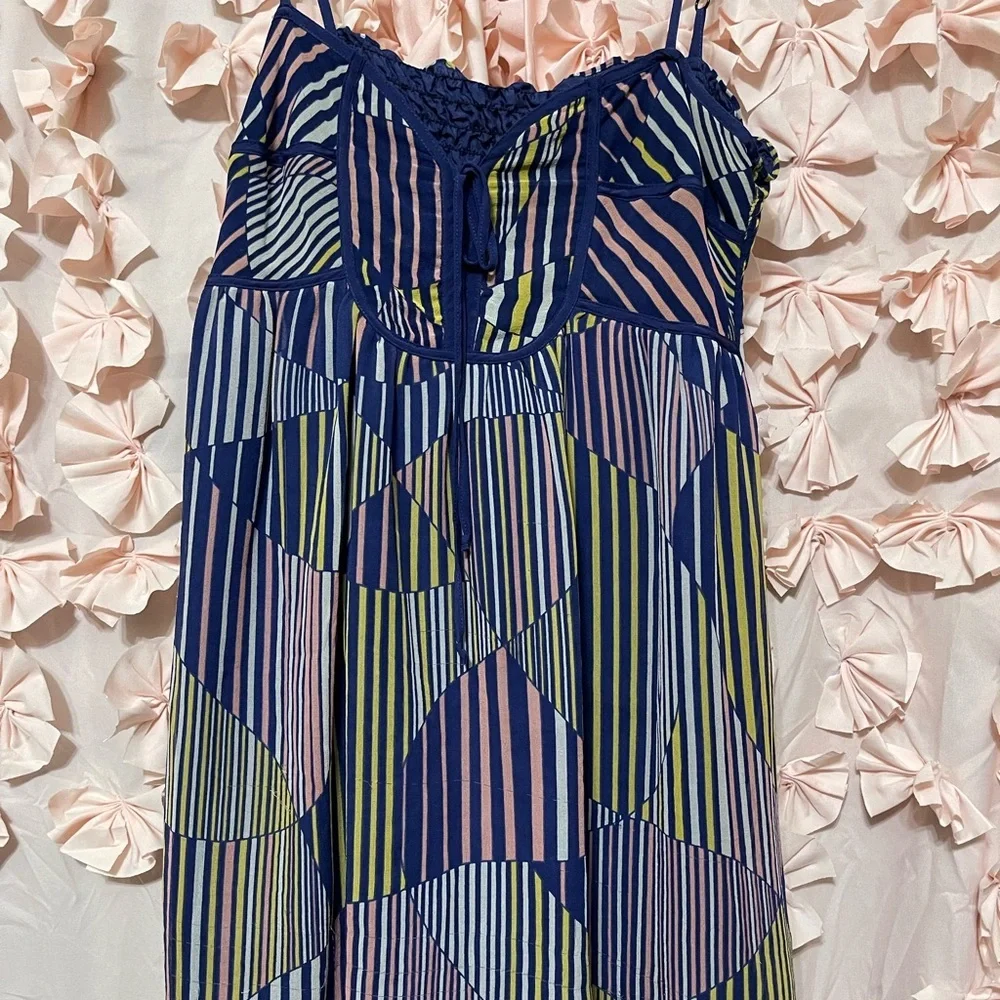 Yumi Kim Blue & Yellow Mini Dress Size M | Rare Designer Sample Y2K